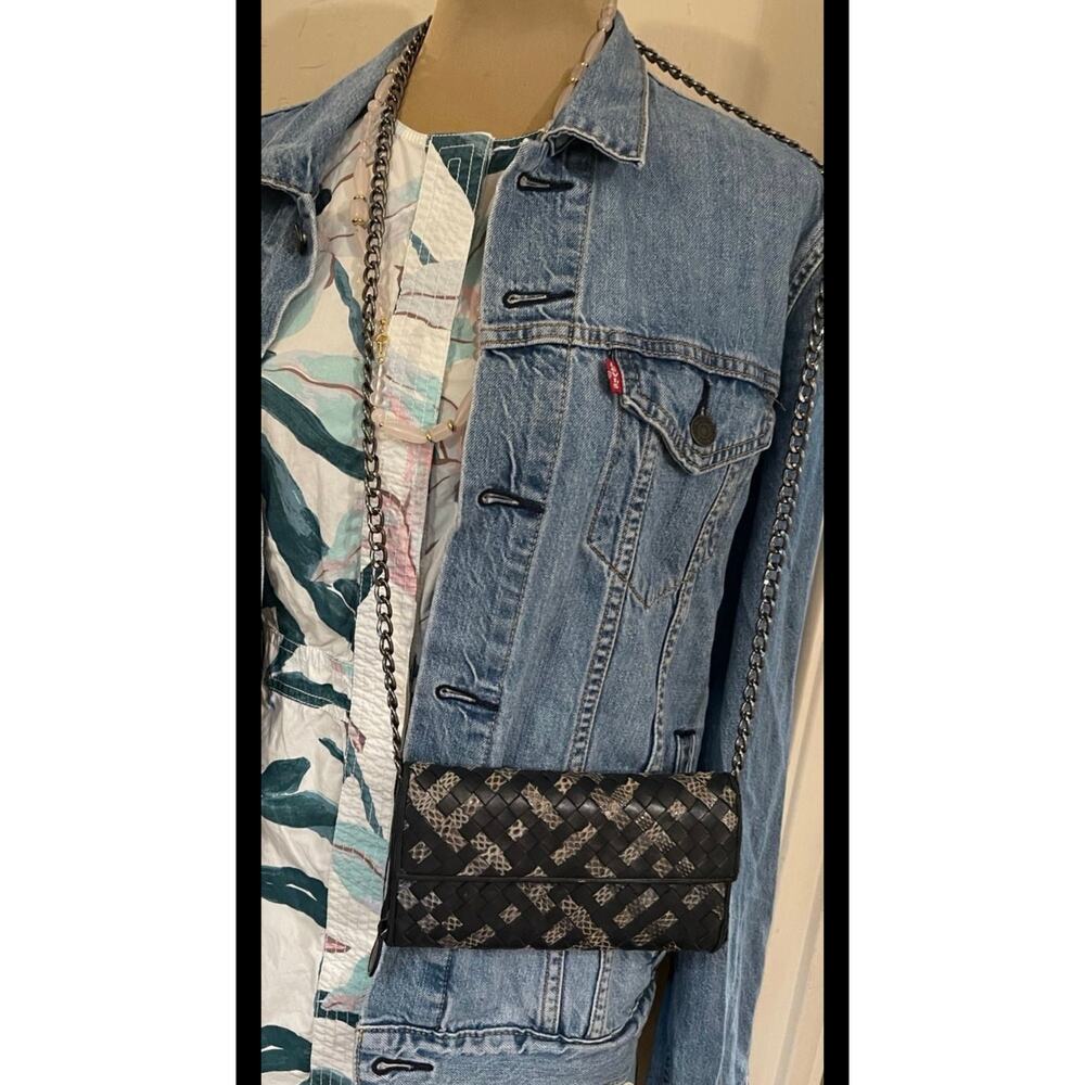 Bottega Veneta Python Print Weaved Wallet - image 3